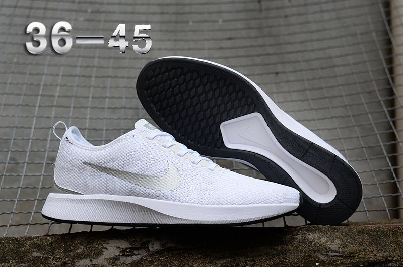 Nike Dualtone Racer White Silver Running Shoes